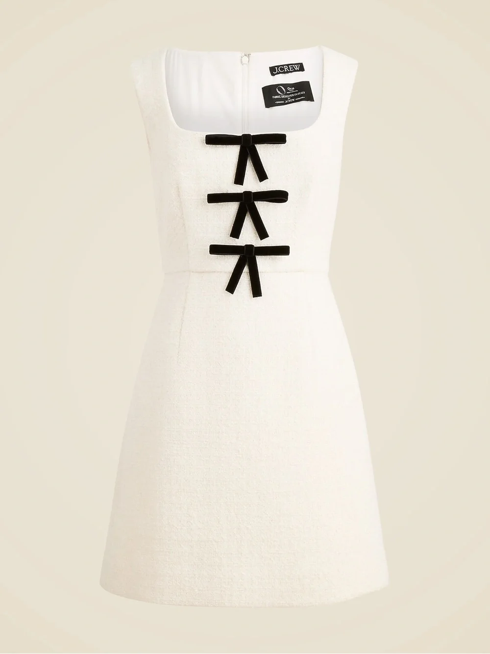 J.‎ Crew Sophia dress with velvet bows in tweed NWT sz 8